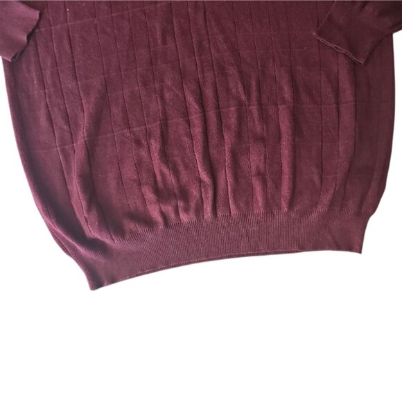 Pronto Uomo Burgundy Silk Cotton Sweater Sz L Classic Minimalist Lightweight - Picture 6 of 13